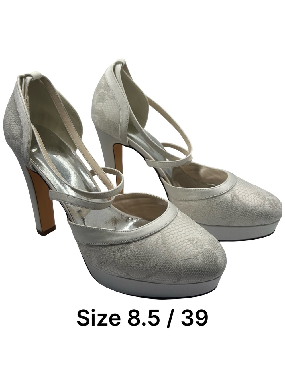 Women's Ivory Platform Mary Jane Heels